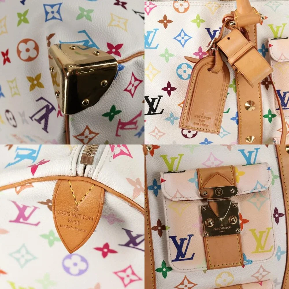 LOUIS VUITTON Monogram Multicolor Keepall 45 Bag White M92641 LV Auth 126488V - Picture 15 of 15